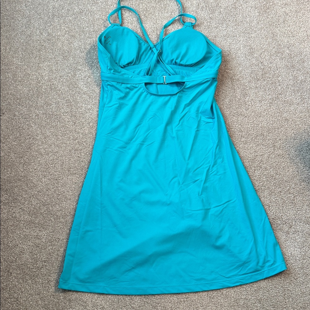 Athleta Turquoise Halter Dress - Picture 4 of 4